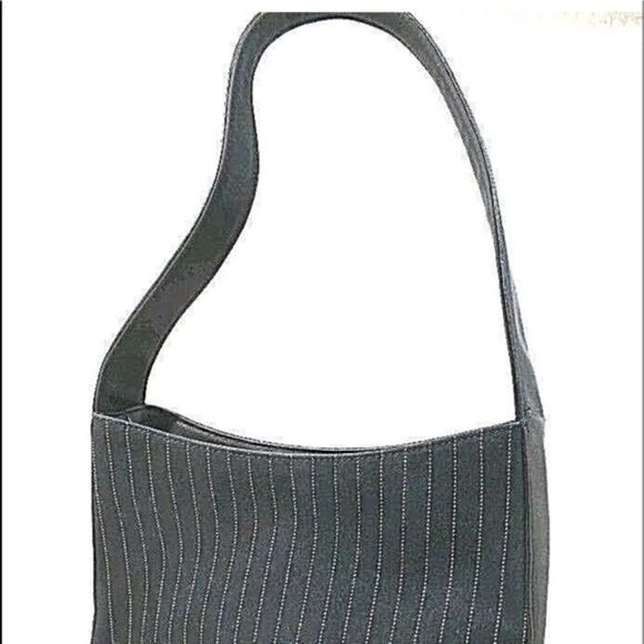 Kenneth Cole Reaction Pinstripe w Leather Bag Y - Picture 6 of 7